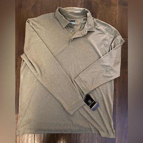 PGA Tour Other - PGA Tour Long Sleeve Polo Shirt Green Size XL